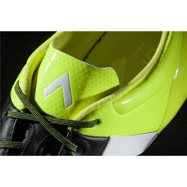 Adidas ACE 15.1 <br> FG/AG Leather (Black/White/Solar Yellow)