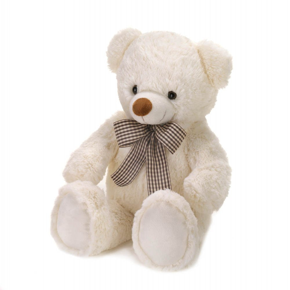 Cream Bear With Bow Plush 18&