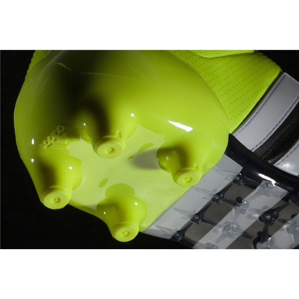 Adidas ACE 15.1 &lt;br&gt; FG/AG Leather (Black/White/Solar Yellow)